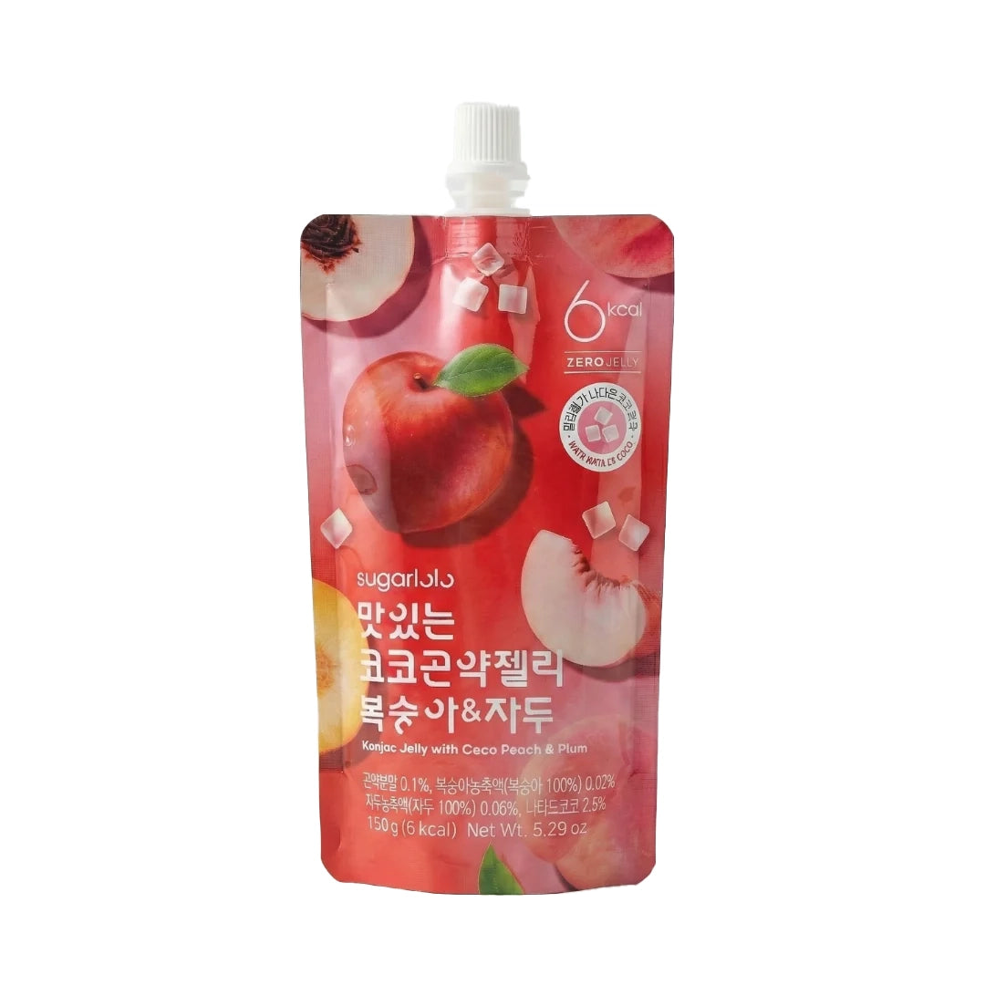 SUGARLOLO Coco konjac jelly peach plum 곤약젤리 코코 복숭아&자두 150g